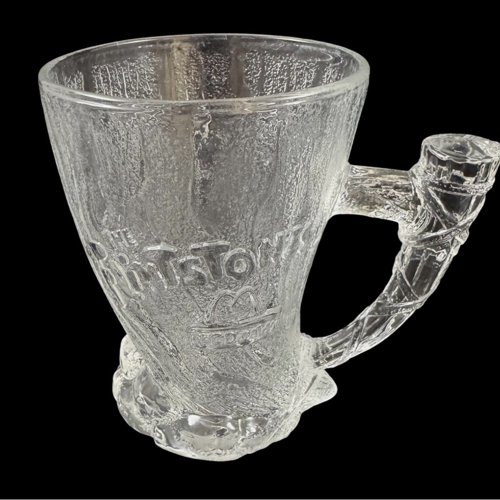 Pair of 1993 Flintstone Glass Mug